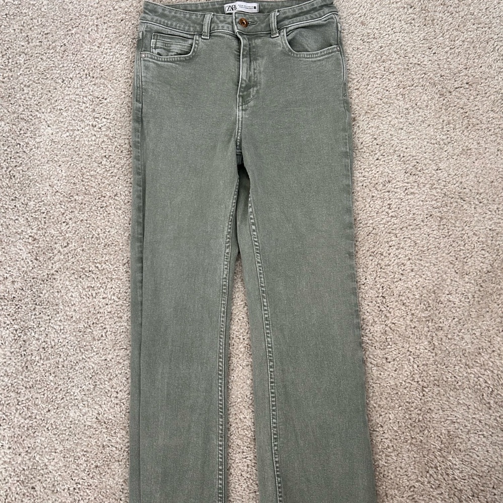Zara Women's Olive Skinny Jeans